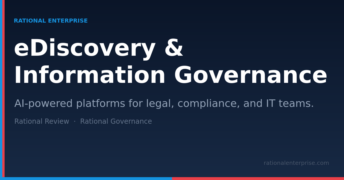 eDiscovery and Information Governance Software | Rational Enterprise